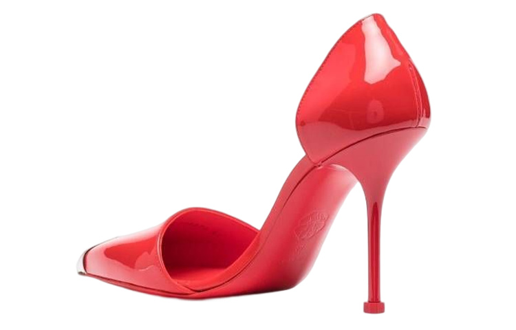 (W) Alexander McQueen Leather High Heels 'Red Fashion Slip-On' 圖 4