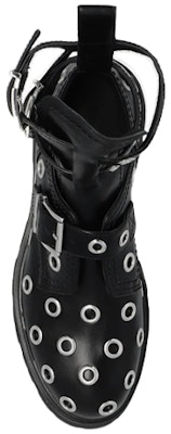 (Women) Alexander McQueen Leather Lace-Detail Booties 'Black' 733046WIC781081 Lookbook (Women) Alexander McQueen Leather Lace-Detail Booties 'Black' 733046WIC781081