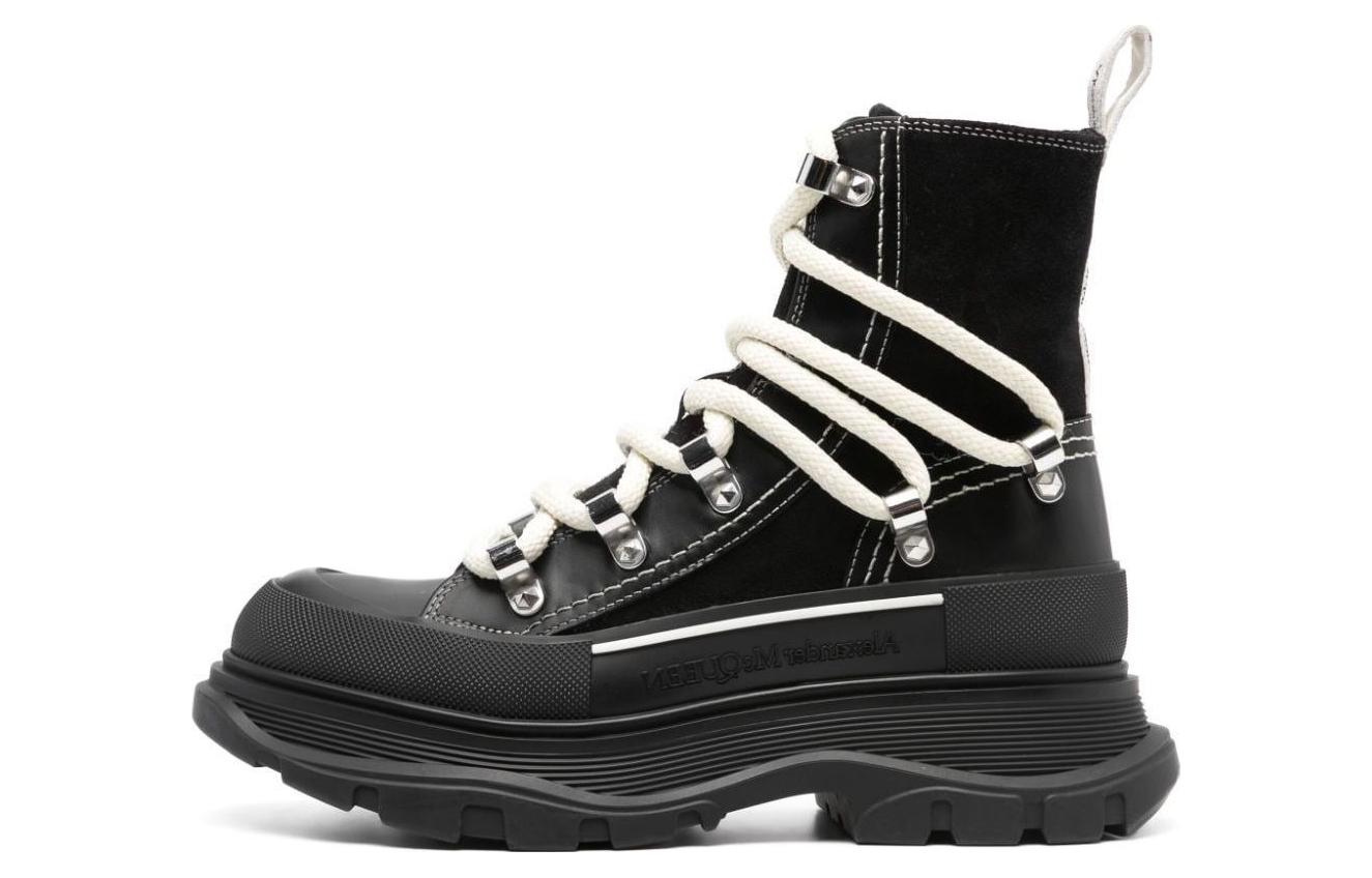 Buy (W) Stivali Alexander McQueen in Pelle con Lacci 5cm ''Black'' stile Dr. Martens. 766899WIED41694