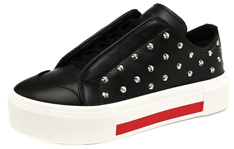 Order (W) Alexander McQueen Kulit Lace-Up 'Studded Hitam' 533708WHT931012