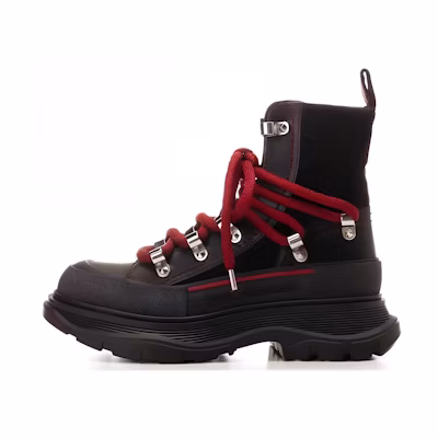 (W) Alexander McQueen Leather Lace-Up Ankle Boot '5cm Black Martin'