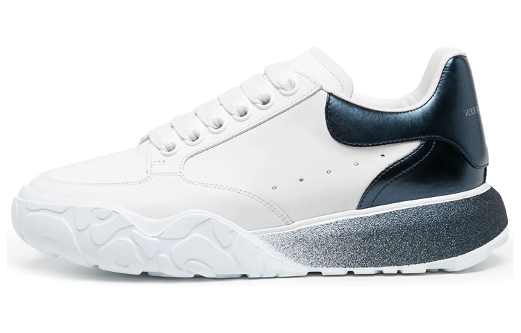 (Women) Alexander McQueen Leather Lace-Up Low 'White Blue' 685733WIA9S9095