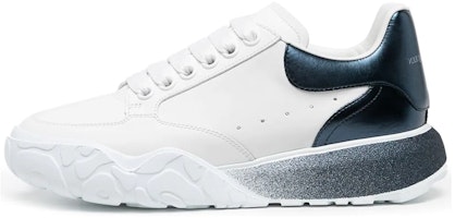 (Women) Alexander McQueen Leather Lace-Up Low 'White Blue' 685733WIA9S9095 (Women) Alexander McQueen Leather Lace-Up Low 'White Blue' 685733WIA9S9095
