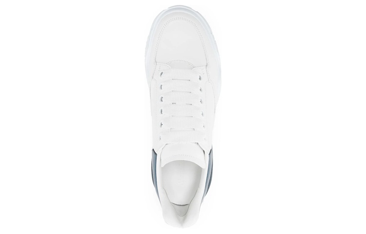 Shop (W) 알렉산더 맥퀸 화이트블루 가죽 로우탑 스니커즈 685733WIA9S9095