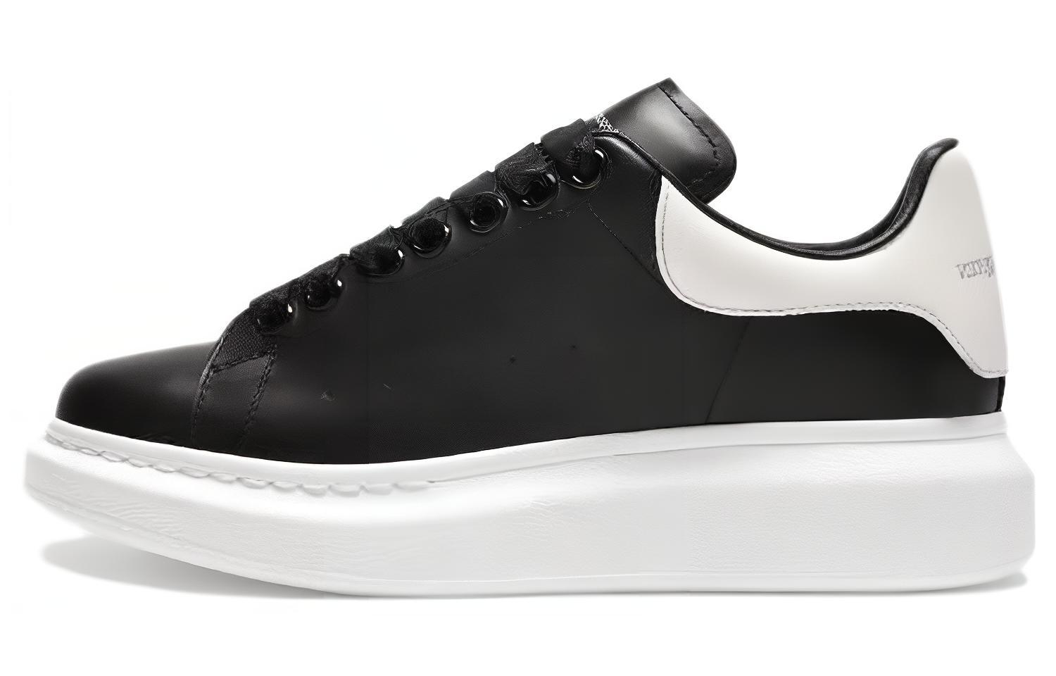 (Women) Alexander McQueen Leather Lace-Up Low Top 'Black Fashion' 553770WHGP71070