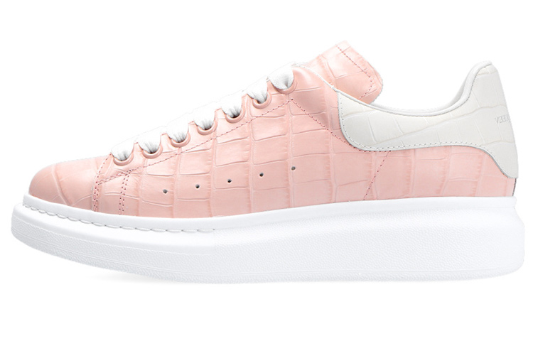 (Women) Alexander McQueen Leather Lace-Up Low Top 'Pink White' 676699WIAW15804