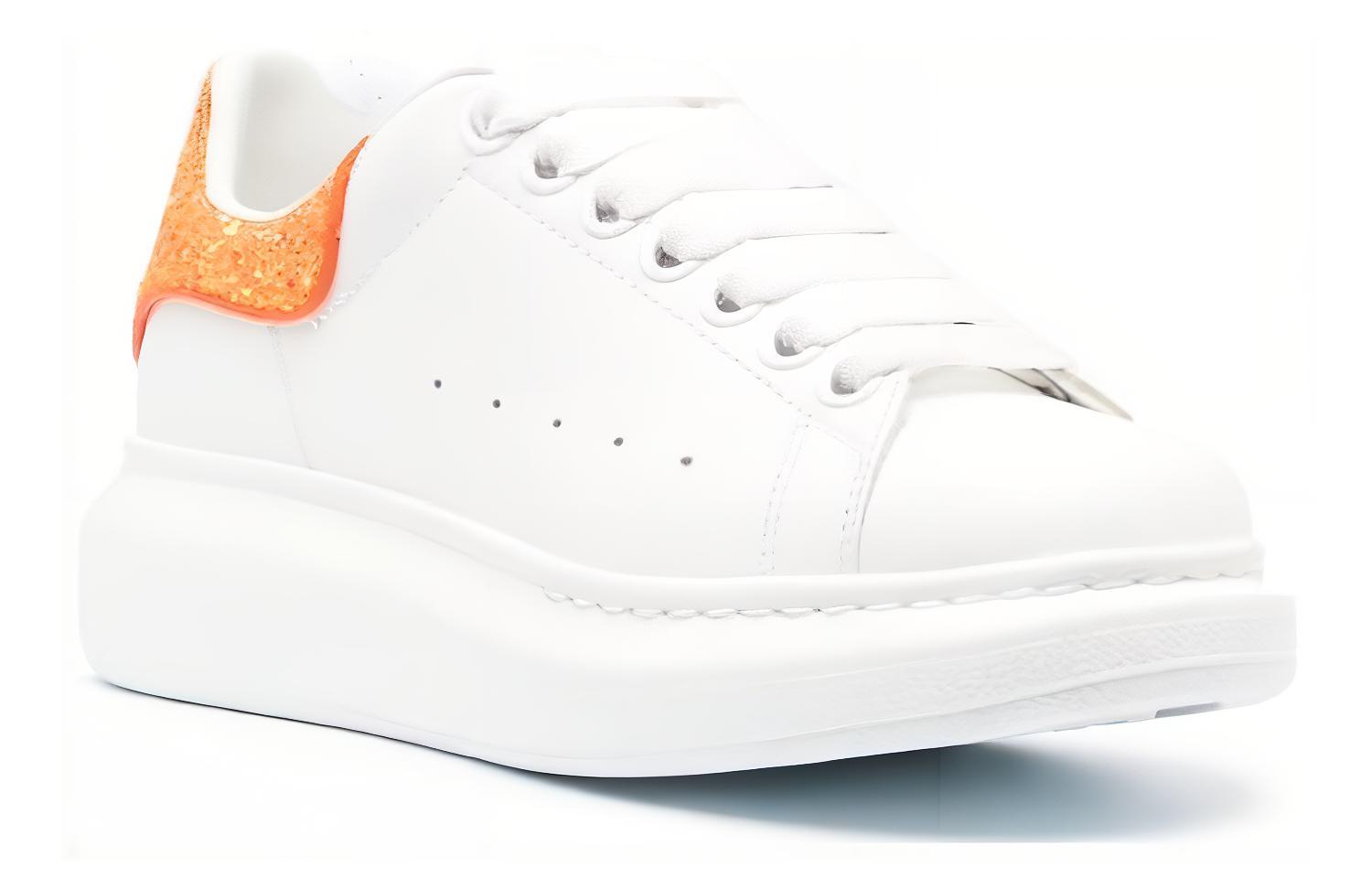 Order (W) Alexander McQueen Zapatillas de Cuero Blancas con Cordones Bajos 718239WIDJD8825