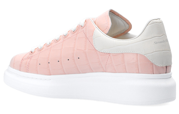 Shop (W) Alexander McQueen Kasut Kulit Bertali Rendah 'Merah Jambu Putih' 676699WIAW15804