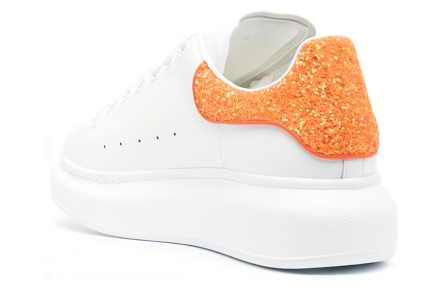 Shop (W) Alexander McQueen Zapatillas de Cuero Blancas con Cordones Bajos 718239WIDJD8825
