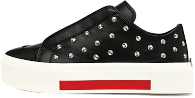 (Women) Alexander McQueen Leather Lace-Up 'Studded Black' 533708WHT931012 (Women) Alexander McQueen Leather Lace-Up 'Studded Black' 533708WHT931012