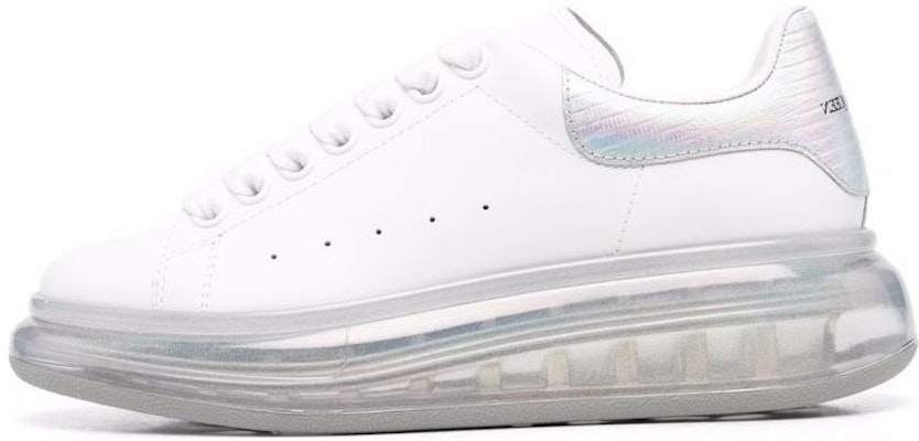 (W) 亚历山大·麦昆白色虹彩皮革Larry厚底运动鞋 611698WIB9U9620 Buy (W) 亚历山大·麦昆白色虹彩皮革Larry厚底运动鞋 611698WIB9U9620