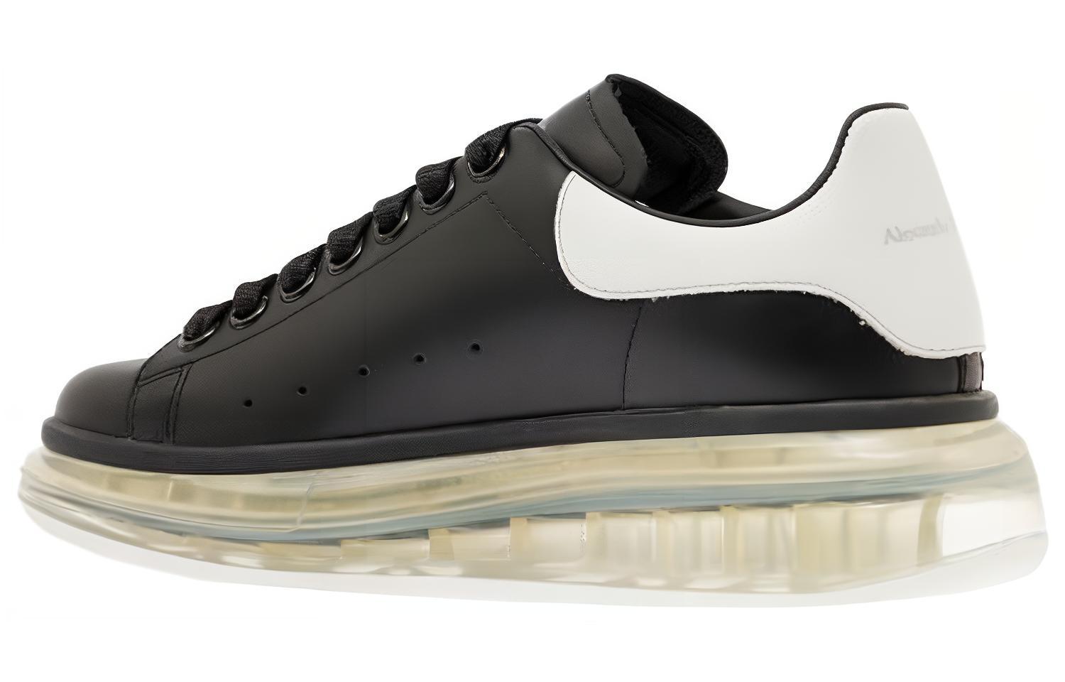 Buy 亞歷山大·麥昆 皮革 圓頭時尚 低幫 生活休閒鞋 女款 黑色