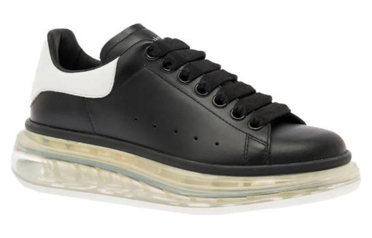 Lookbook 亞歷山大·麥昆 皮革 圓頭時尚 低幫 生活休閒鞋 女款 黑色