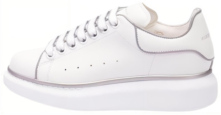 Alexander McQueen 亞歷山大麥昆 皮革 時尚系帶 低幫 板鞋 女款 白色 Buy Alexander McQueen 亞歷山大麥昆 皮革 時尚系帶 低幫 板鞋 女款 白色