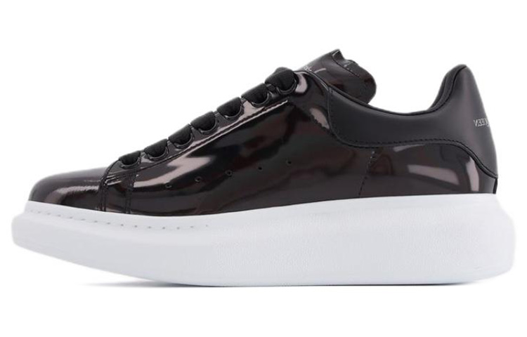 (Women) Alexander McQueen Leather Low-Top Lace-Up 'Black Fashion' 718139WHGP71000