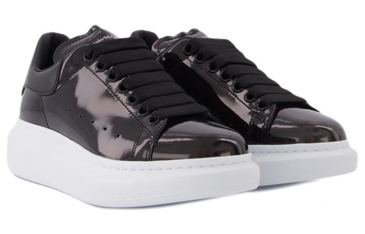 Order (W) 亚历山大·麦昆黑色时尚皮革低帮系带鞋 718139WHGP71000