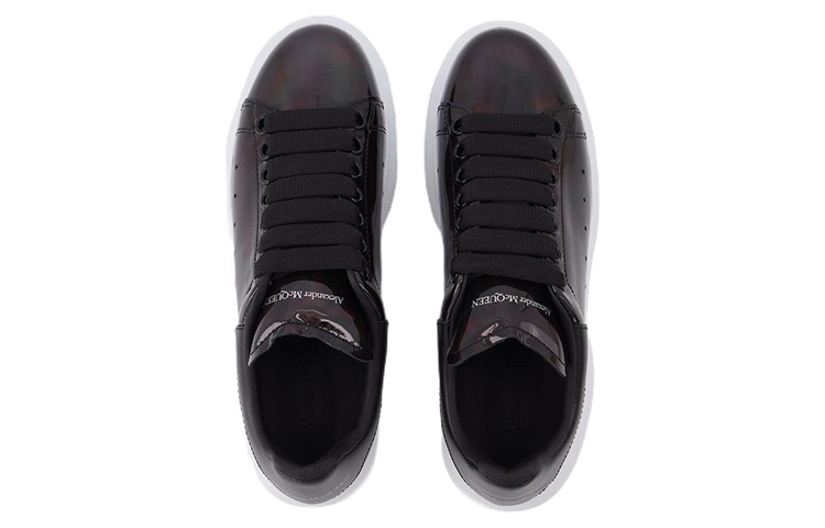 Lookbook (W) 亚历山大·麦昆黑色时尚皮革低帮系带鞋 718139WHGP71000