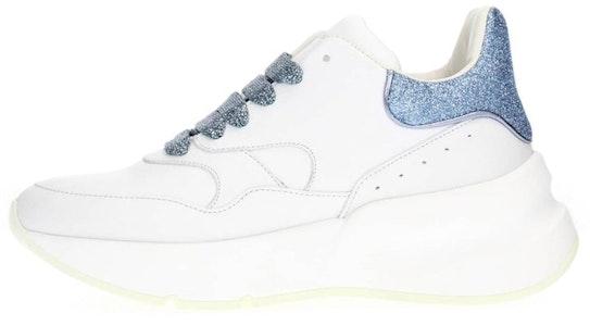 (W) Sneaker Kulit Low-Top Alexander McQueen 'Putih Biru' 586410WHVJU9833 Buy (W) Sneaker Kulit Low-Top Alexander McQueen 'Putih Biru' 586410WHVJU9833