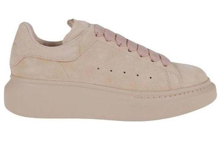Order Alexander McQueen 亞歷山大麥昆 皮革 低幫繫帶 時尚板鞋 女款 淺褐色