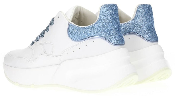 (W) 알렉산더 맥퀸 화이트 블루 가죽 로우탑 스니커즈 586410WHVJU9833 Lookbook (W) 알렉산더 맥퀸 화이트 블루 가죽 로우탑 스니커즈 586410WHVJU9833