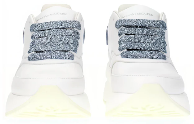 (Women) Alexander McQueen Leather Low-Top Sneaker 'White Blue' 586410WHVJU9833 Shop (Women) Alexander McQueen Leather Low-Top Sneaker 'White Blue' 586410WHVJU9833