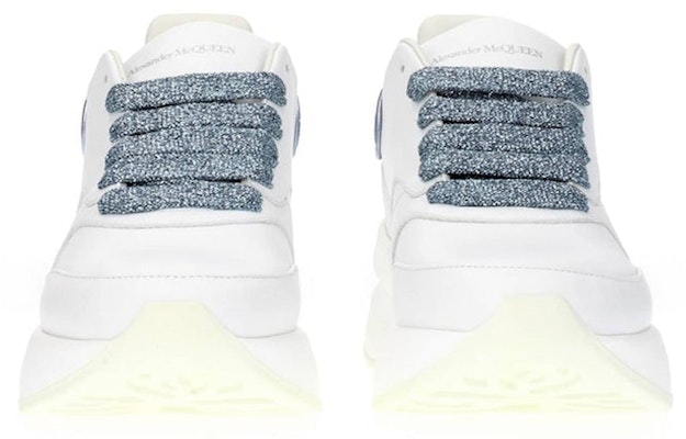 (W) 알렉산더 맥퀸 화이트 블루 가죽 로우탑 스니커즈 586410WHVJU9833 Shop (W) 알렉산더 맥퀸 화이트 블루 가죽 로우탑 스니커즈 586410WHVJU9833