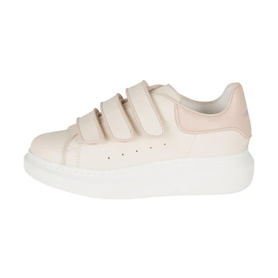 (W) Alexander McQueen Leather Low-Top Velcro 'Beige'