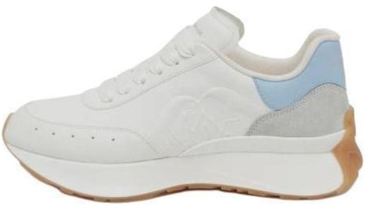 (Women) Alexander McQueen Leather Low 'White Blue' 782630WIDNP8770 Buy (Women) Alexander McQueen Leather Low 'White Blue' 782630WIDNP8770