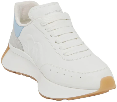 (Women) Alexander McQueen Leather Low 'White Blue' 782630WIDNP8770 Order (Women) Alexander McQueen Leather Low 'White Blue' 782630WIDNP8770