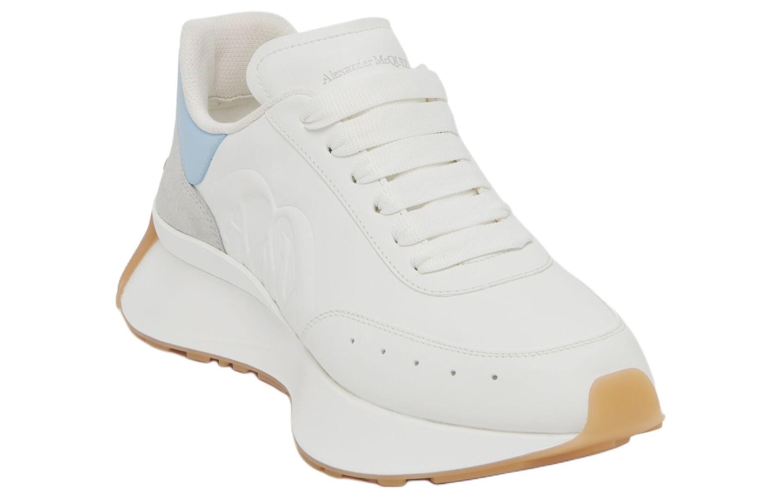 Order (W) Alexander McQueen Kulit Rendah 'Putih Biru' 782630WIDNP8770