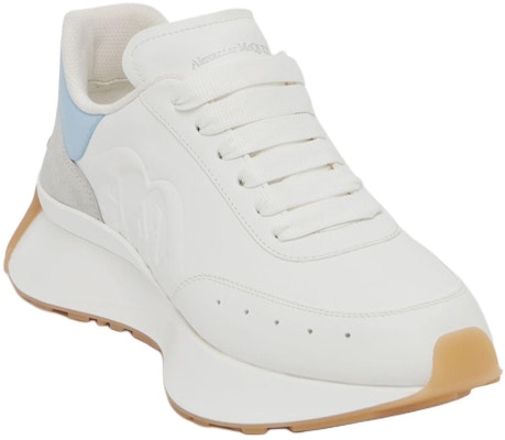 (Women) Alexander McQueen Leather Low 'White Blue' 782630WIDNP8770 Order (Women) Alexander McQueen Leather Low 'White Blue' 782630WIDNP8770