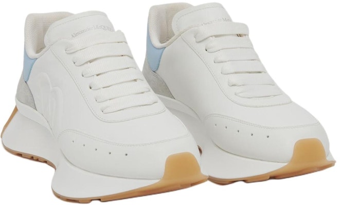 (Women) Alexander McQueen Leather Low 'White Blue' 782630WIDNP8770 Lookbook (Women) Alexander McQueen Leather Low 'White Blue' 782630WIDNP8770