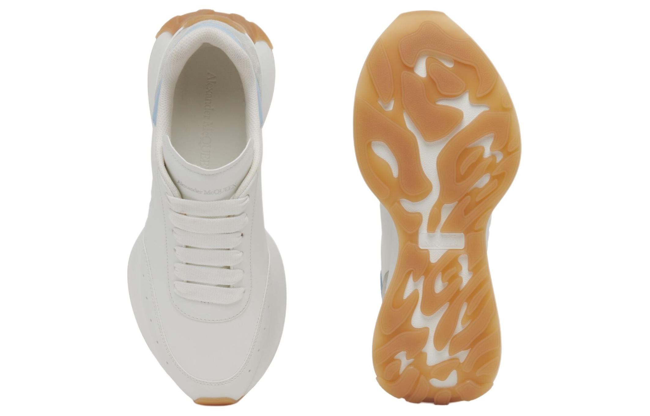 Purchase (W) Alexander McQueen Kulit Rendah 'Putih Biru' 782630WIDNP8770