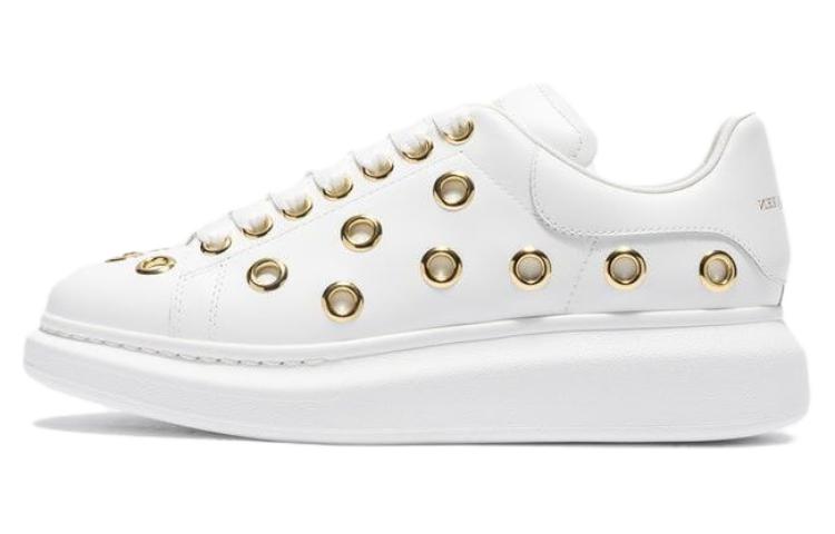 Buy Alexander McQueen亞歷山大麥昆 皮革 舒適百搭 低筒 生活休閒鞋 女款 白色