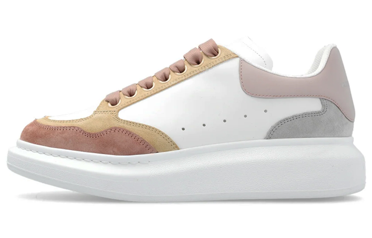 Buy (W) 亚历山大·麦昆皮革低帮鞋“白红棕” 758982WIED26755