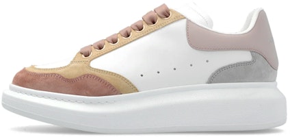 (Women) Alexander McQueen Leather Low 'White Red Brown' 758982WIED26755 (Women) Alexander McQueen Leather Low 'White Red Brown' 758982WIED26755