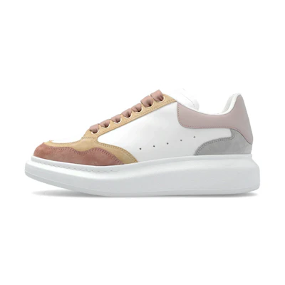 (W) Alexander McQueen Leather Low 'White Red Brown'