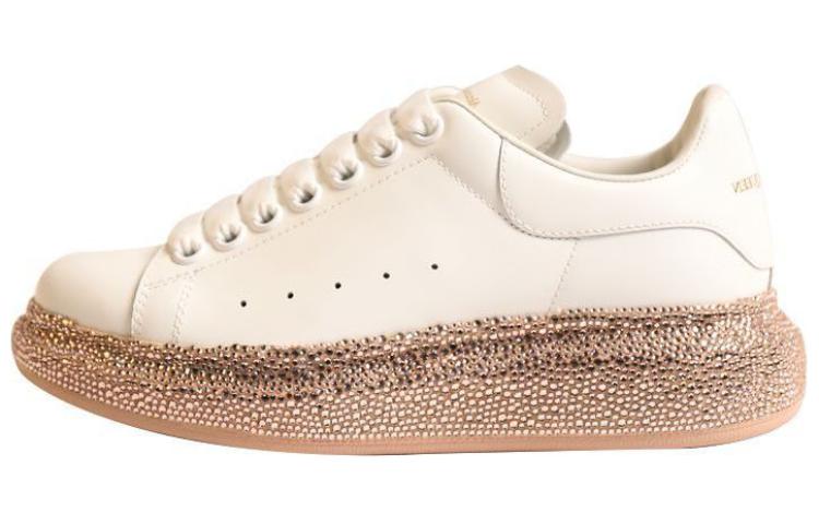 (Women) Alexander McQueen Leather Low Top 'Beige' 621057WHXMU9096
