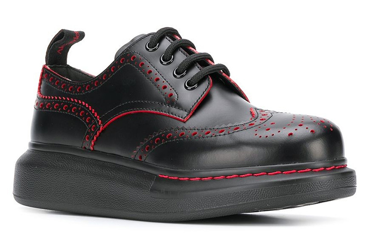 Order (W) アレキサンダー・マックイーン レザーローカット 黒 611704WHX5C1066