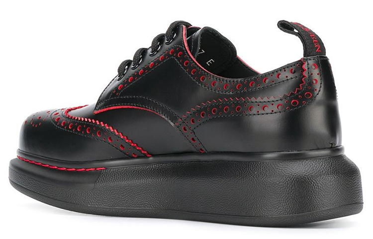 Lookbook (W) アレキサンダー・マックイーン レザーローカット 黒 611704WHX5C1066