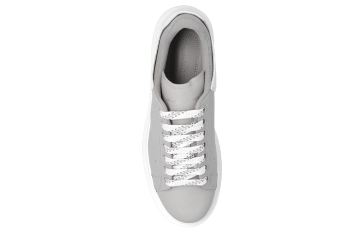 Shop (W) Alexander McQueen Zapatillas de Cuero Baja 'Moda Gris' 697103WICGH1624