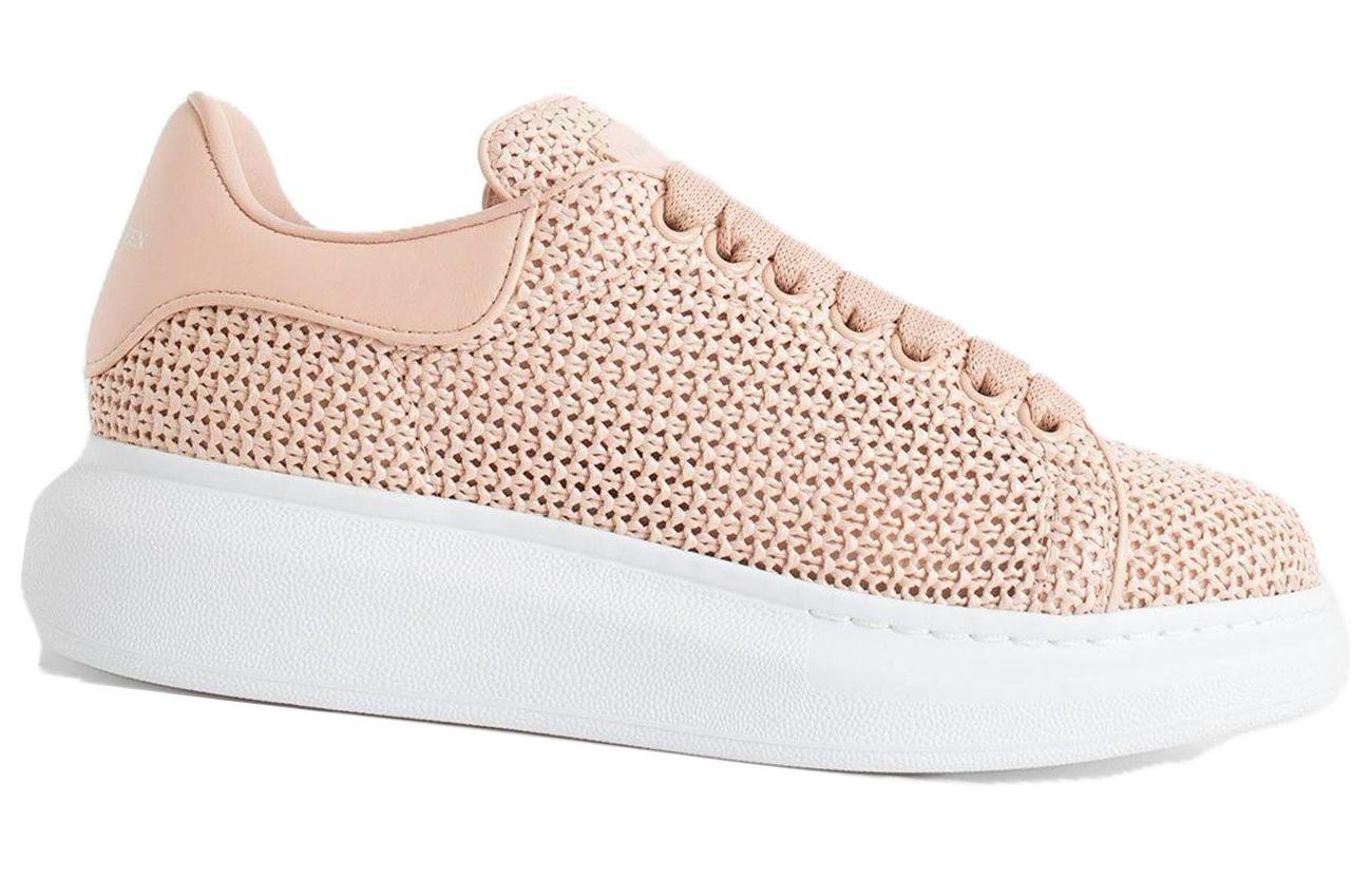 Order (W) Alexander McQueen Zapatillas Bajas de Cuero 'Rosa Blanco' 755628W4WA55734