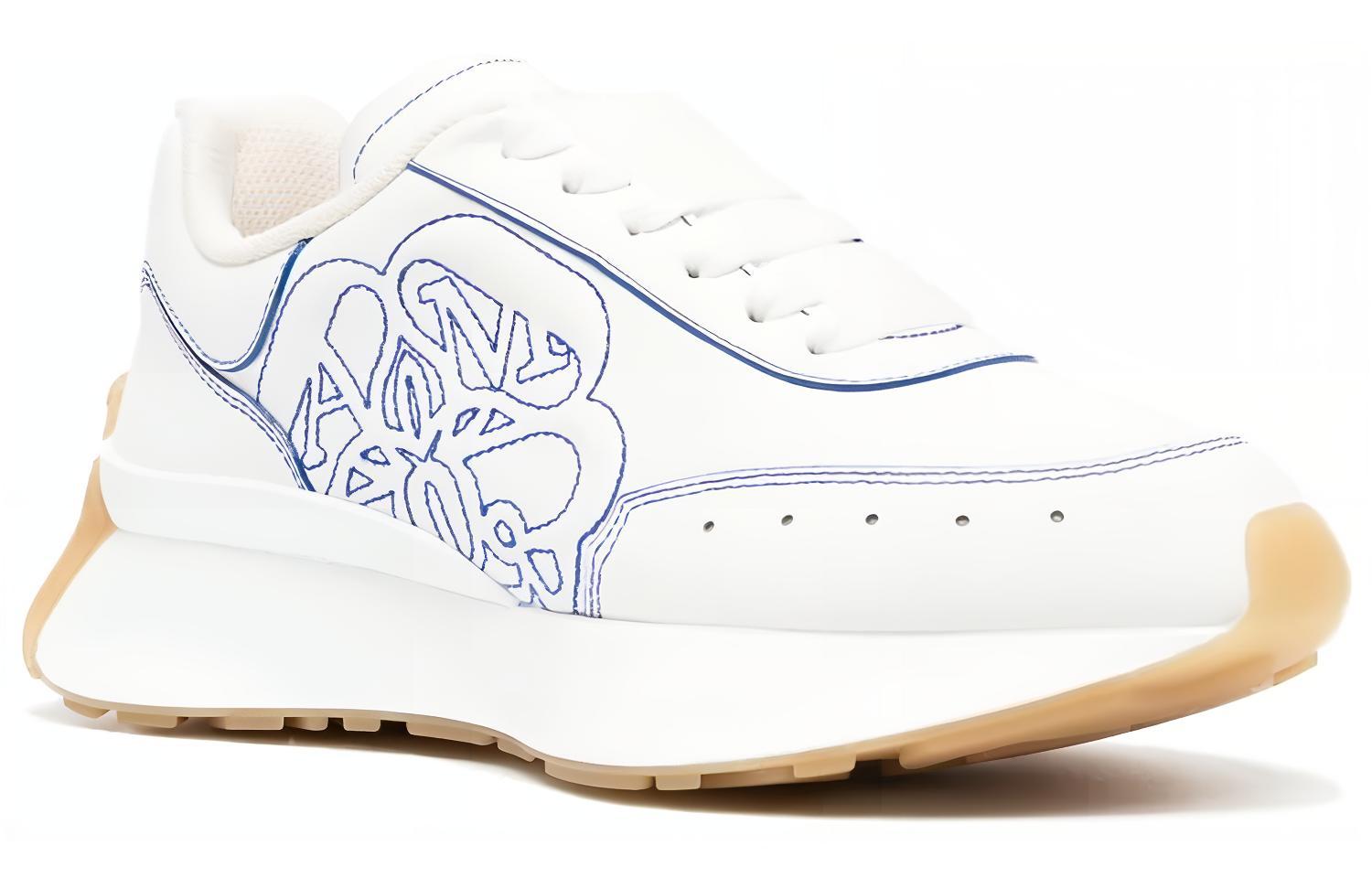 Order (W) 알렉산더 맥퀸 화이트 가죽 로우탑 스니커즈 745023WIDN38818