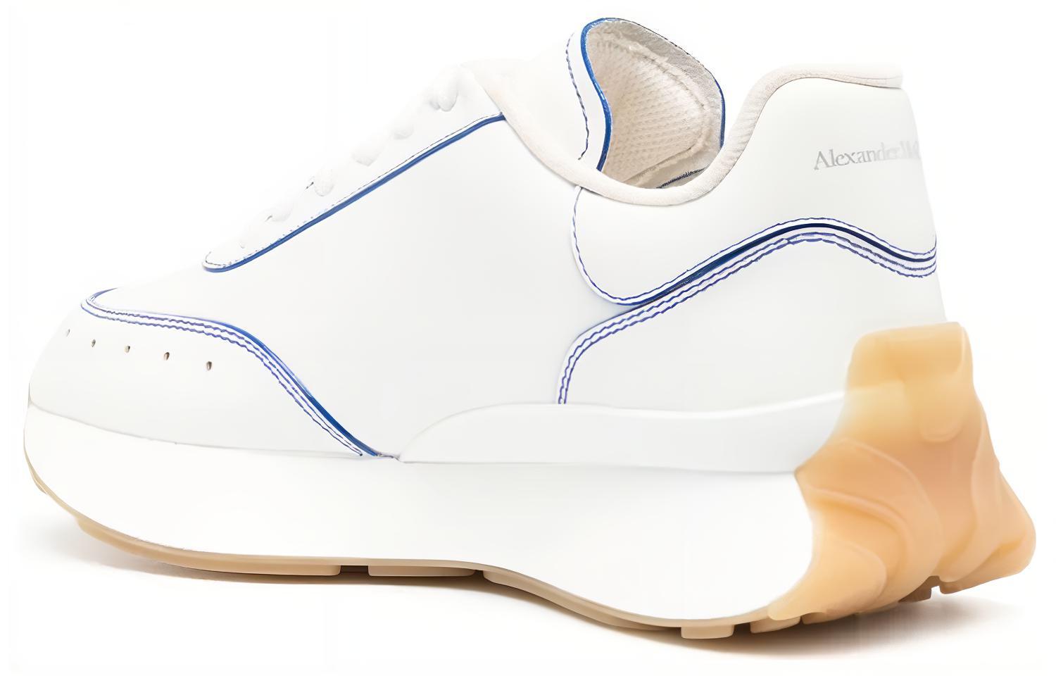 Lookbook (W) 알렉산더 맥퀸 화이트 가죽 로우탑 스니커즈 745023WIDN38818
