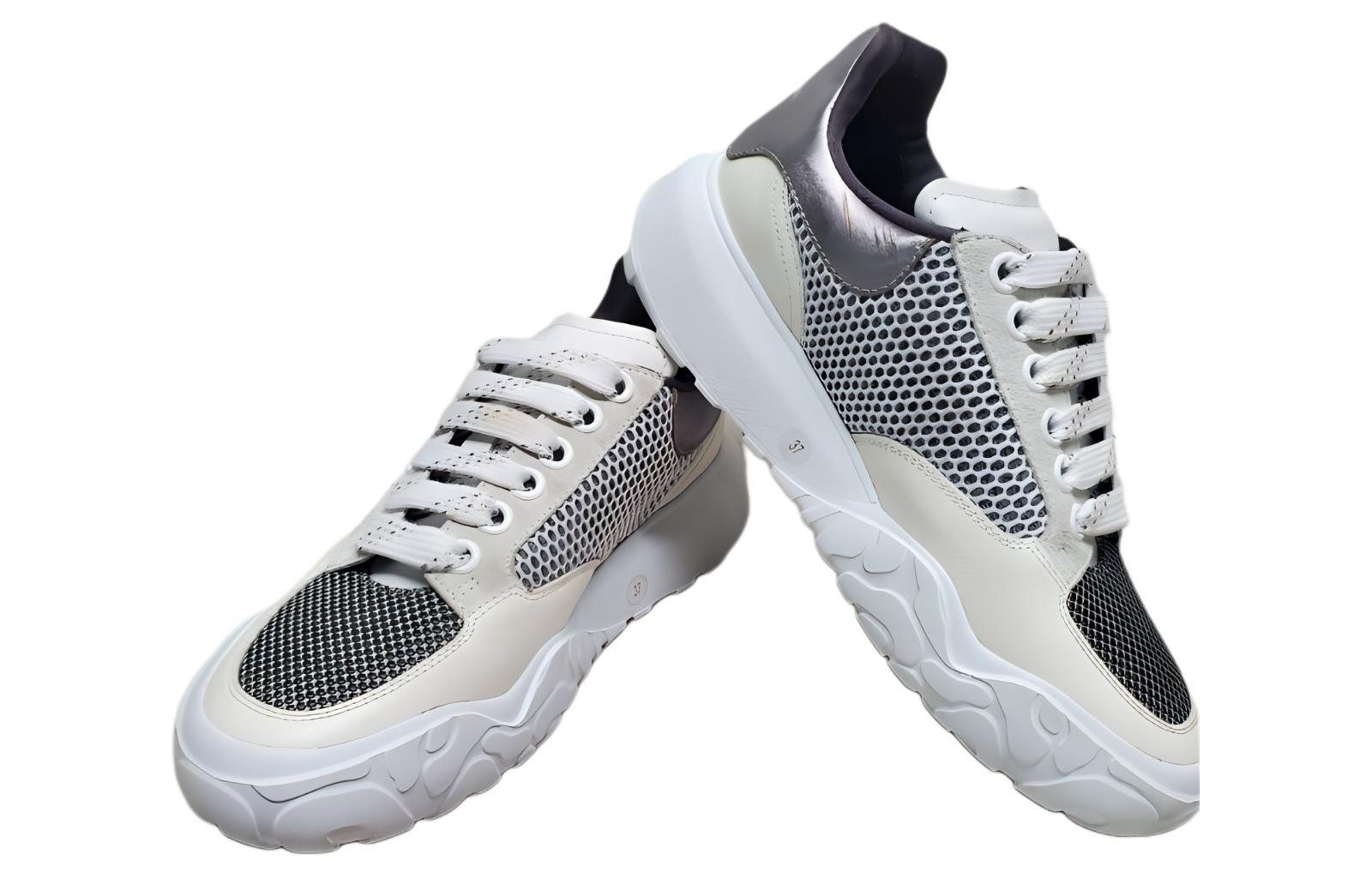 Lookbook (Women) Alexander McQueen Leather Low Top 'White' 656179W4P429089