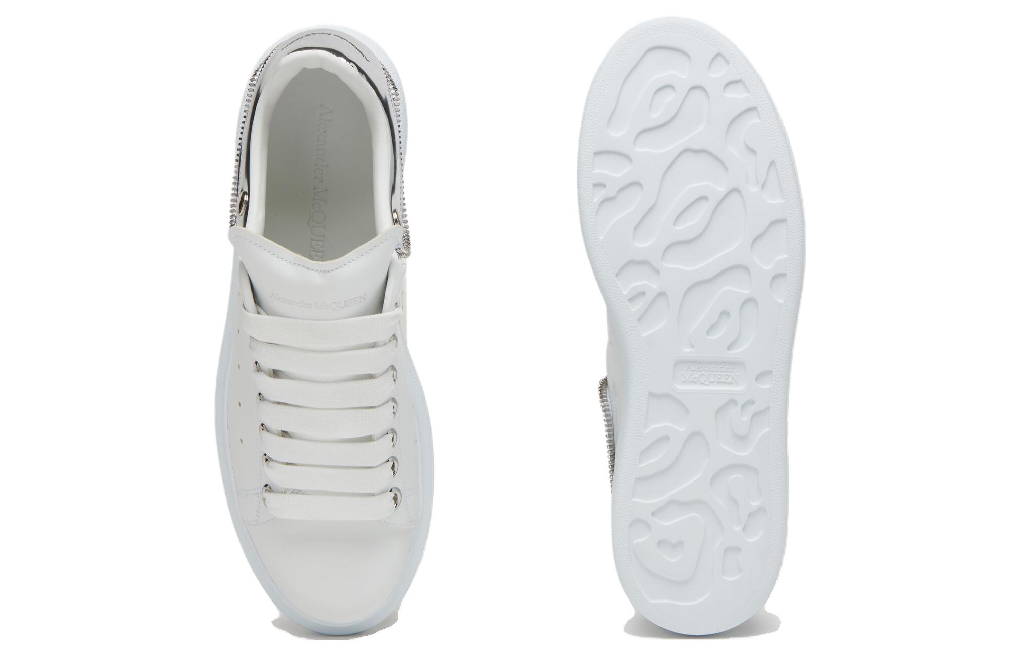 Shop (W) Alexander McQueen Baskets Basses en Cuir ''Blanches'' 769116WIEE39071