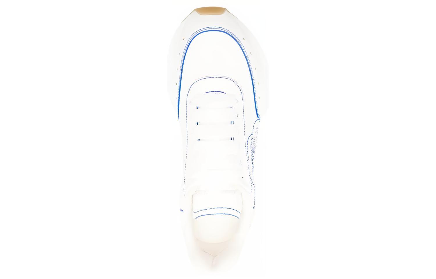 Shop (W) 알렉산더 맥퀸 화이트 가죽 로우탑 스니커즈 745023WIDN38818