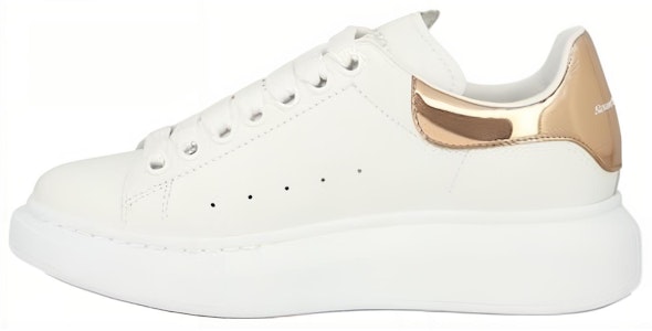 亞歷山大·麥昆 皮革 時尚圓頭 低幫 板鞋 女款 白色 Buy 亞歷山大·麥昆 皮革 時尚圓頭 低幫 板鞋 女款 白色