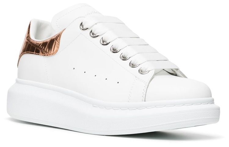 Order (W) Alexander McQueen Zapatillas Bajas de Cuero 'Moda Blanca' 684186WIB9A9053