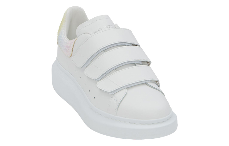 Lookbook (W) Alexander McQueen Zapatillas Bajas de Cuero 'Blanco Velcro' 733016WICYI9035